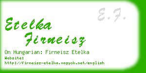 etelka firneisz business card
